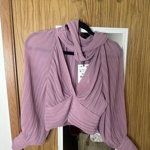 Zara violet blouse. New with tag. Size XS